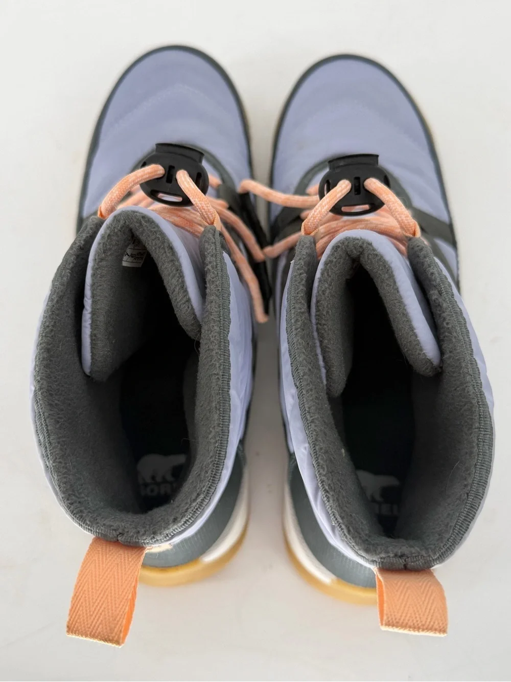 Sorel Women's Lavender Winter Boot with Peach Laces